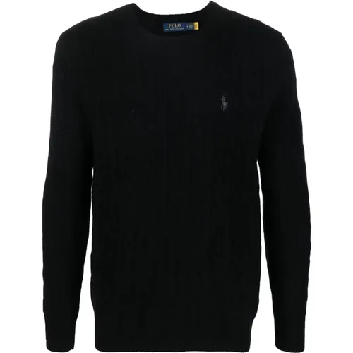 Kaschmir Geflochtener Rundhalsausschnitt Pullover , Herren, Größe: XL - Ralph Lauren - Modalova