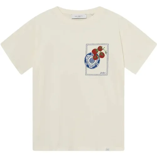 Comfy Cotton T-shirt with Screen Print , male, Sizes: L - Les Deux - Modalova