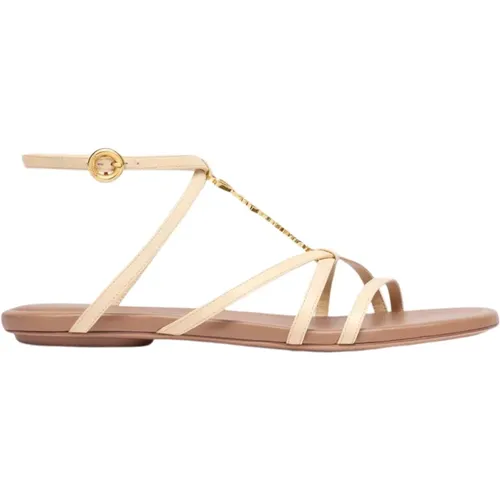 Goldene Logo-Sandalen Jacquemus - Jacquemus - Modalova