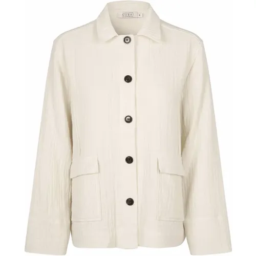 Elegant Jacket with Shirt Collar and Pockets , female, Sizes: XS, S, M - Masai - Modalova