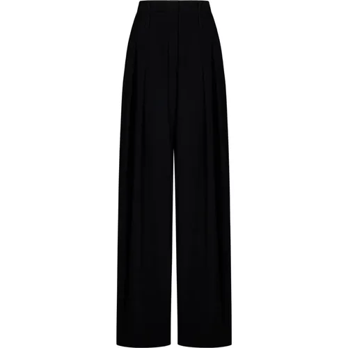 Schwarze High-Waisted Palazzo-Hose Aw24 - MONOT - Modalova