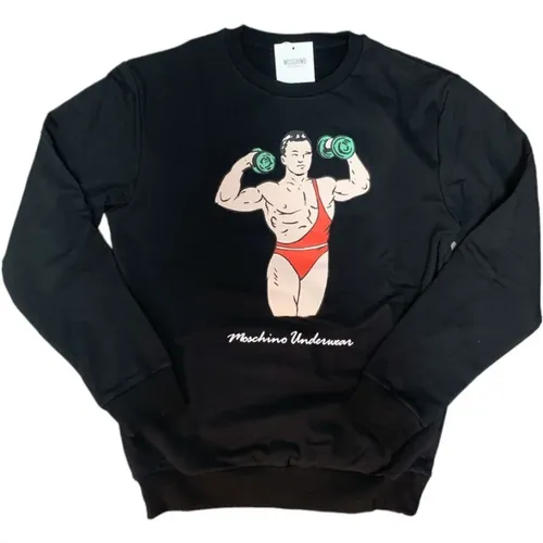 Men`s Gym Sweatshirt , male, Sizes: XL, S, M - Moschino - Modalova