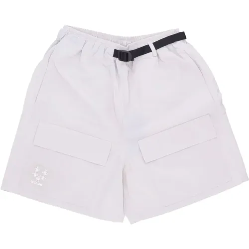 Leichte Stoff Elastische Taille Shorts , Herren, Größe: L - Usual - Modalova