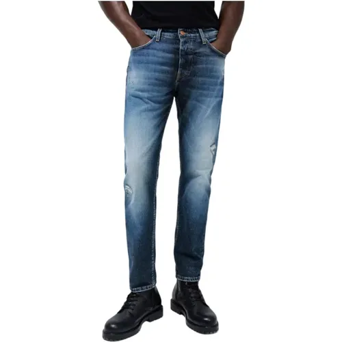 Vintage Slim Fit Jeans with Button Fly , male, Sizes: W31 L30, W30 L30, W34 L30, W36 L30, W29 L30, W33 L30, W32 L30 - Salsa - Modalova