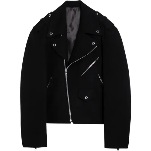 Biker Lederjacke Balmain - Balmain - Modalova