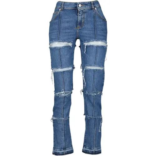 Straight Cut Denim Jeans , Damen, Größe: W26 - alexander mcqueen - Modalova