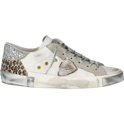 Niedrige Sneakers Leder Textil Gummi - Philippe Model - Modalova