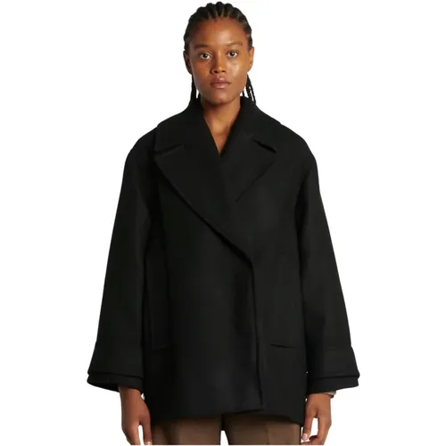 Double-Breasted Wool Coat , female, Sizes: L - IVY OAK - Modalova