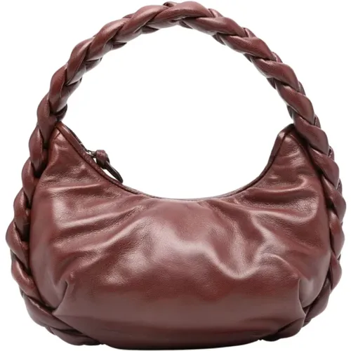 Calf Leather Top Handle Bag , female, Sizes: ONE SIZE - Hereu - Modalova