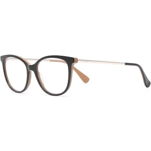 Braun/Havanna Optische Brille , Damen, Größe: 52 MM - Max Mara - Modalova