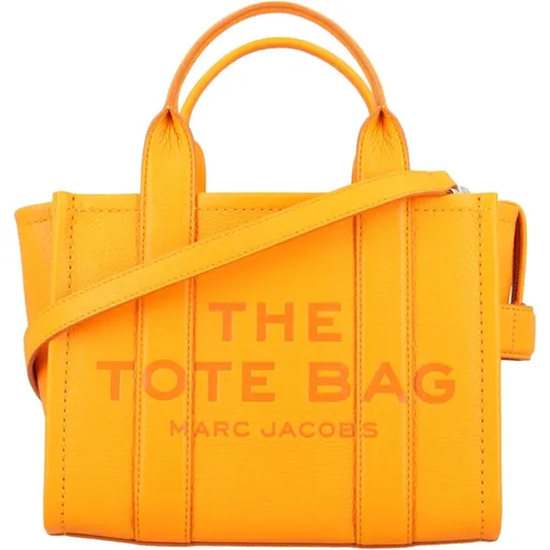 Tangerine Mini Tote Leather Handbag , female, Sizes: ONE SIZE - Marc Jacobs - Modalova