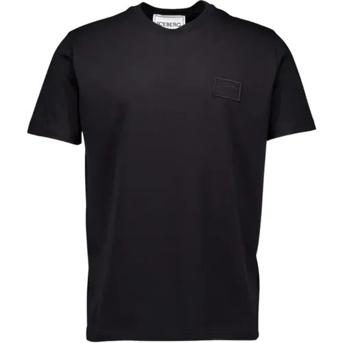 Schwarzes T-Shirt 24i I1p , Herren, Größe: L - Iceberg - Modalova