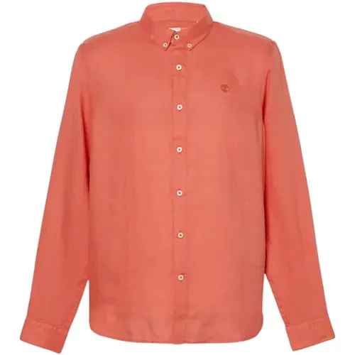 Mill Brook Linen Shirt , male, Sizes: 3XL, M, L, 2XL, XL - Timberland - Modalova