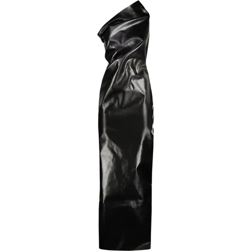 Ein Schulter Athena Kleid aus beschichtetem Denim - Rick Owens - Modalova