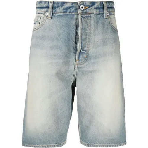 Stone Bleach Dirty Himawari Sh Denim Shorts , male, Sizes: W31, W33, W30, W32, W34 - Kenzo - Modalova