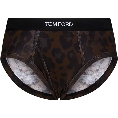 Stylish Leopard Print Underwear , male, Sizes: M, 2XL - Tom Ford - Modalova