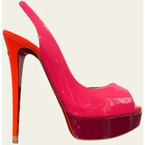 Pre-owned Fabric heels , female, Sizes: 6 1/2 UK - Christian Louboutin Pre-owned - Modalova