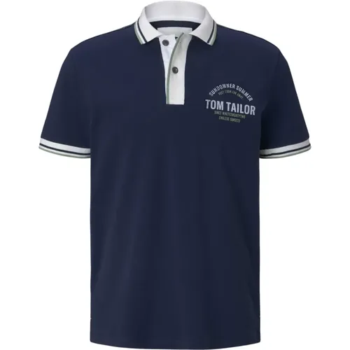 Polo-Shirt mit Print , Herren, Größe: M - Tom Tailor - Modalova