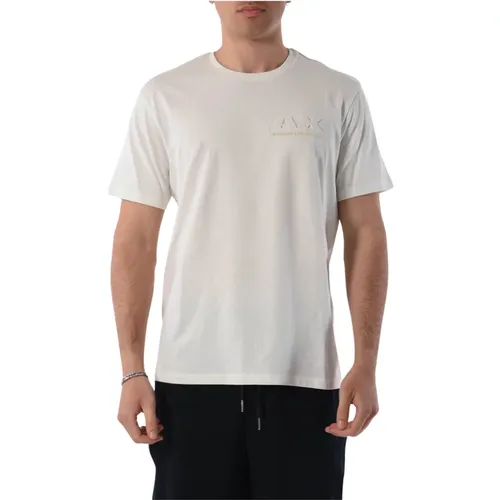 Baumwoll-T-Shirt mit Brustlogo , Herren, Größe: 2XL - Armani Exchange - Modalova