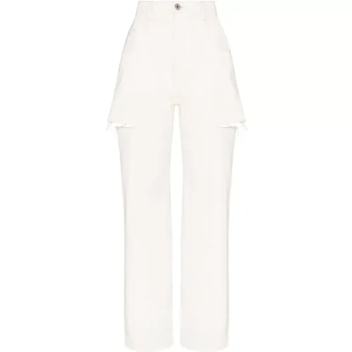 Milk Side Cut Jeans , female, Sizes: S - Maison Margiela - Modalova