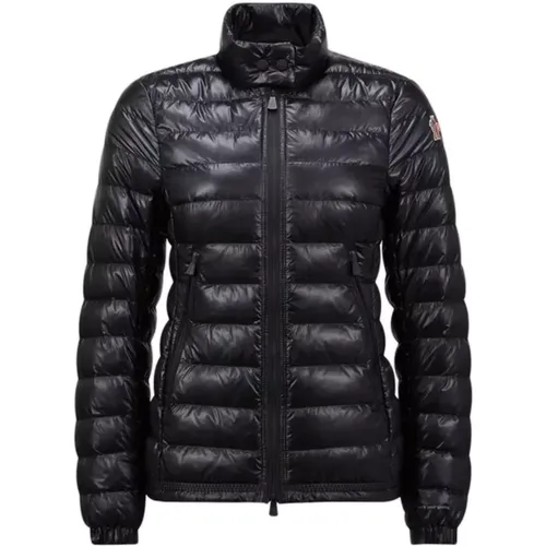 Schwarzer Daunengefüllter Packbarer Mantel,Schwarze Wintermäntel Grenoble Stil - Moncler - Modalova