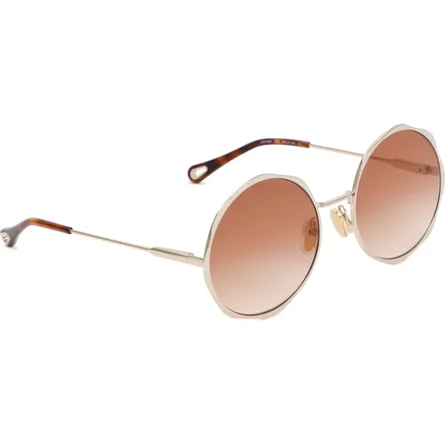 Metallic Sunglasses Gradient Brick Ss24 , female, Sizes: ONE SIZE - Chloé - Modalova
