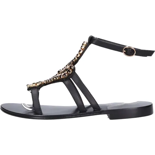 Sandalen Schwarz , Damen, Größe: 39 EU - Emanuelle Vee - Modalova