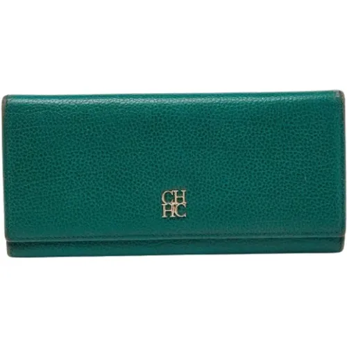 Pre-owned Leather wallets , female, Sizes: ONE SIZE - Carolina Herrera Pre-owned - Modalova