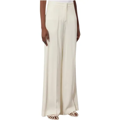 High-waisted palazzo pants with French pockets , female, Sizes: S, 2XS, M - Semicouture - Modalova