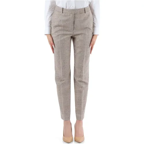 Virgin Wool Viscose Pants Tamata3 , female, Sizes: L, XL, 2XL - Boss - Modalova