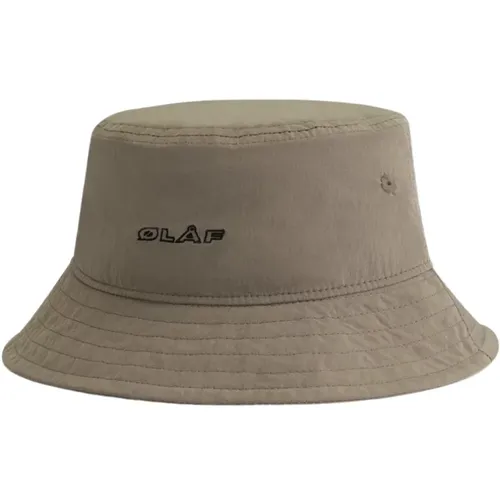 Stylish Nylon Bucket Hat , male, Sizes: ONE SIZE - Olaf Hussein - Modalova