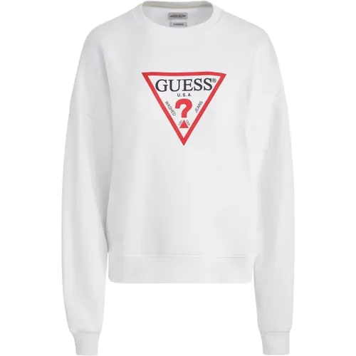 Damen Logo Sweatshirt , Damen, Größe: M - Guess - Modalova