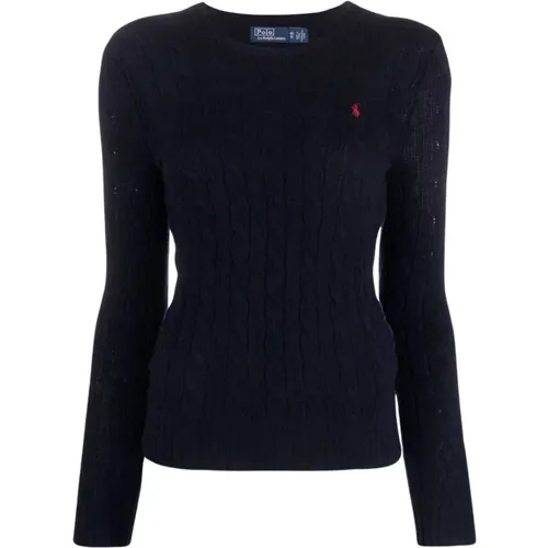 Blauer Rundhalspullover für Damen , Damen, Größe: XL - Polo Ralph Lauren - Modalova