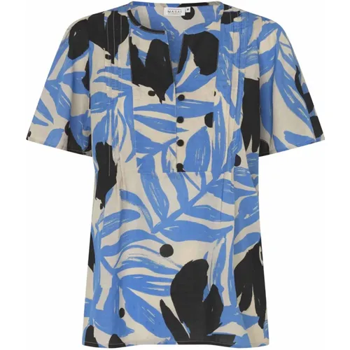 Stilvolles Top & T-Shirt mit Print , Damen, Größe: L - Masai - Modalova
