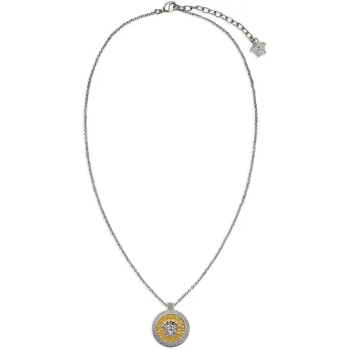Iconic Medusa Pendant Necklace in Gold and Silver , unisex, Sizes: ONE SIZE - Versace - Modalova