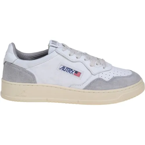 Weiße und graue Leder- und Wildleder-Sneaker - Autry - Modalova