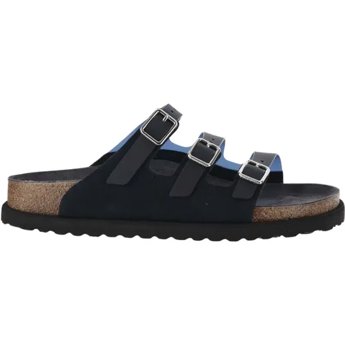 Marine Wildleder Sandalen Korksohle , Damen, Größe: 36 EU - Birkenstock - Modalova