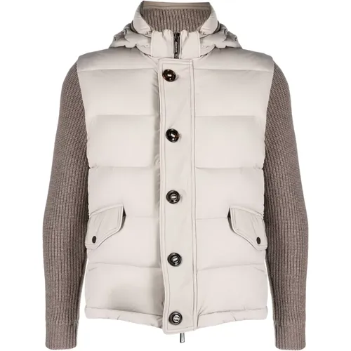 Padded Jacket with Detachable Sleeves , male, Sizes: L - Moorer - Modalova