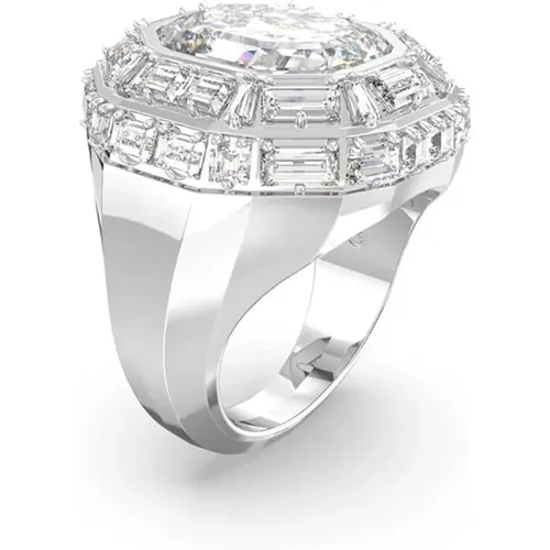 Mesmera Cocktail Ring, Octagonal White Rhodium Plated , female, Sizes: 55 MM - Swarovski - Modalova