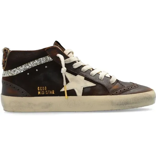 Leather Sneakers with Perforated Detailing , female, Sizes: 7 UK, 4 UK, 3 UK, 6 UK - Golden Goose - Modalova