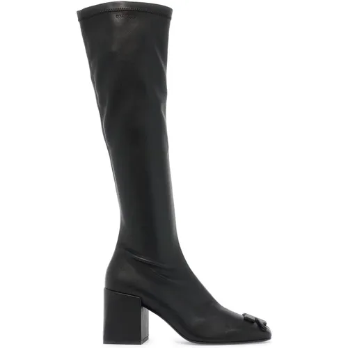 Stretch reedition boots in faux leather , female, Sizes: 5 UK, 6 UK, 8 UK - Courrèges - Modalova