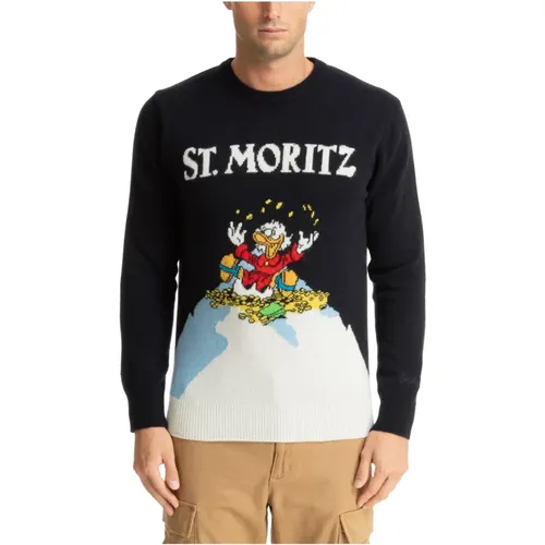 Abstrakter -Logo-bestickter Pullover , Herren, Größe: M - MC2 Saint Barth - Modalova