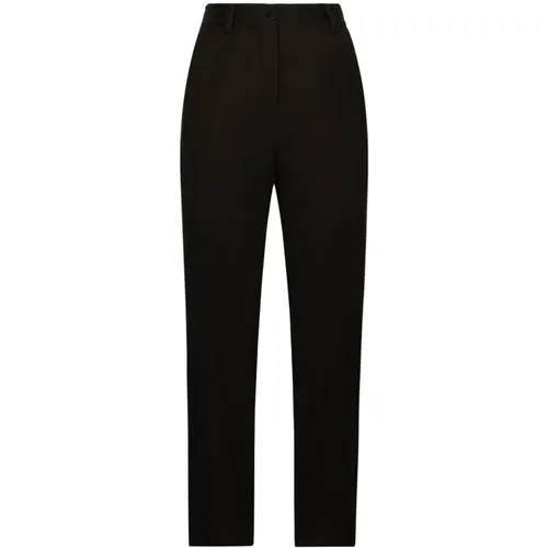 Wool Blend Trousers , female, Sizes: S, XS - Dolce & Gabbana - Modalova