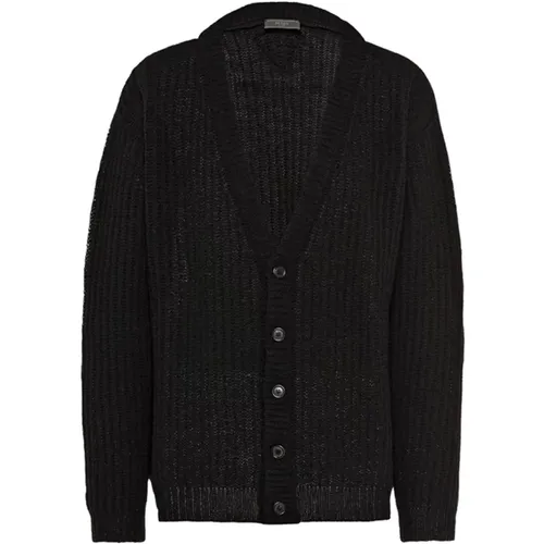 Wool Cardigan for Men , male, Sizes: L - Prada - Modalova