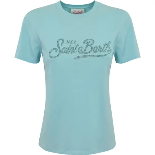 Women's Embroidered T-shirt Short Sleeve , female, Sizes: L - MC2 Saint Barth - Modalova