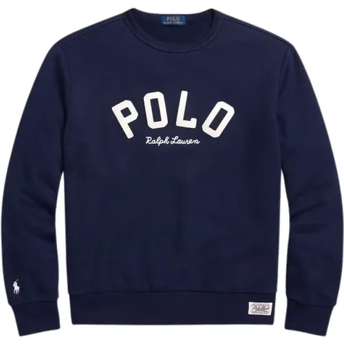 Bestickter Logo-Sweatshirt mit Filzapplikationen , Herren, Größe: XL - Polo Ralph Lauren - Modalova