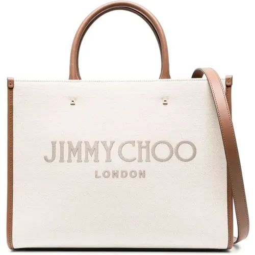 Beige Canvas Tote Bag Jimmy Choo - Jimmy Choo - Modalova