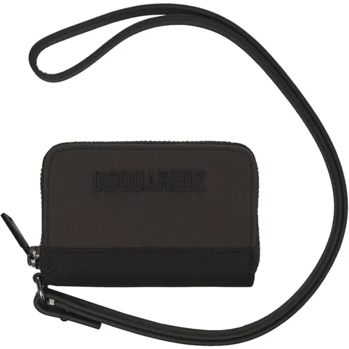 Halsbrieftasche mit Reißverschluss und Logo-Details - Dsquared2 - Modalova