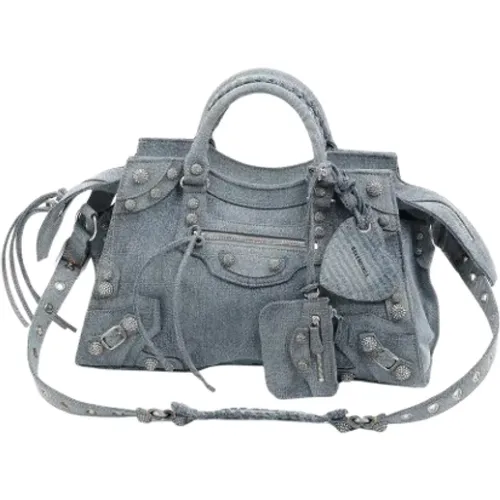 Pre-owned Denim handbags , female, Sizes: ONE SIZE - Balenciaga Vintage - Modalova