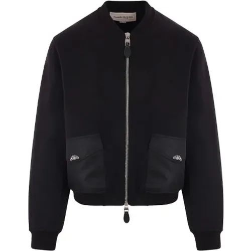 Bomber Jacket in Jersey and Nylon , male, Sizes: S, L - alexander mcqueen - Modalova